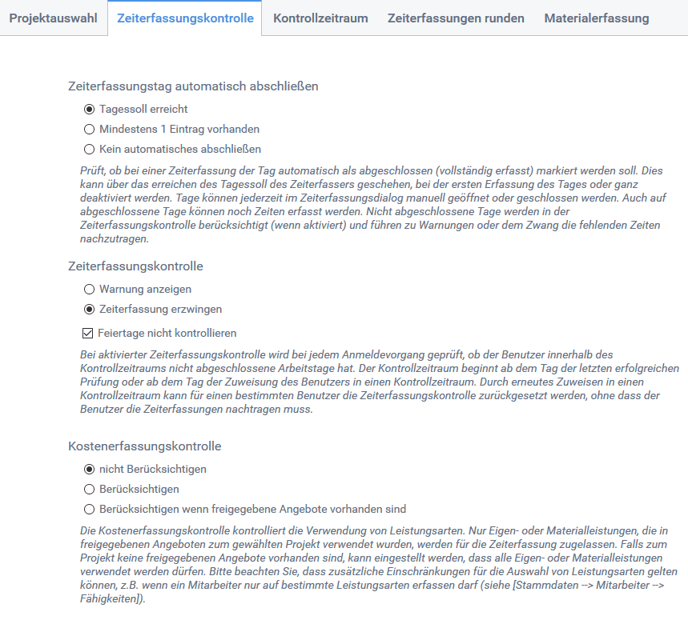 Zeitfassungskontrolle